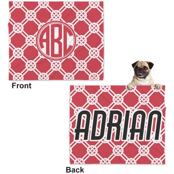 Celtic Knot Microfleece Dog Blanket - Large- Front & Back
