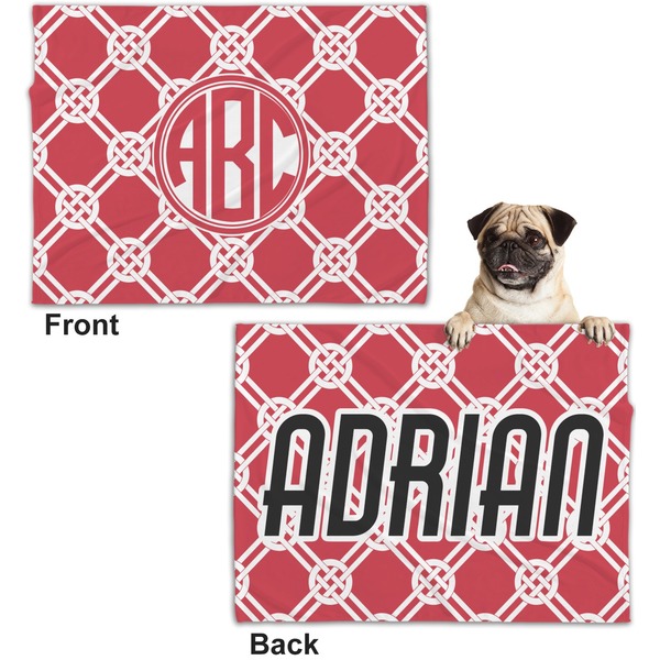 Celtic Knot Microfleece Dog Blanket - Regular - Front & Back