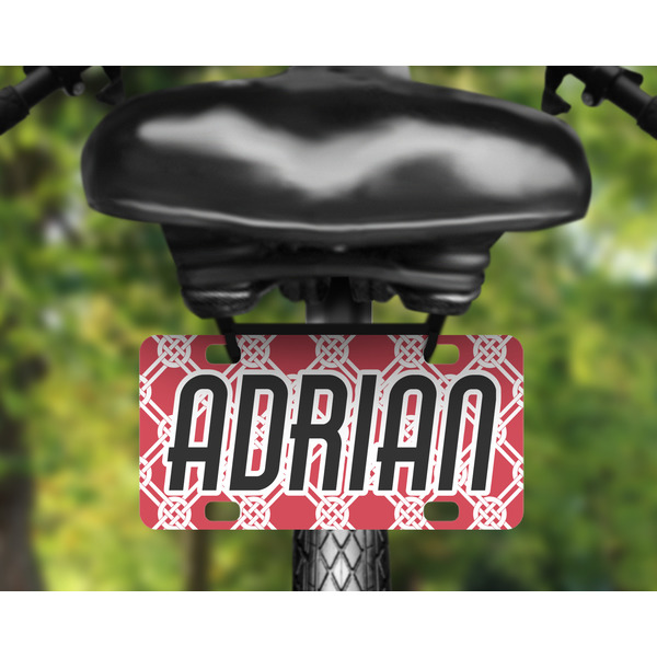 Celtic Knot Mini License Plate on Bicycle