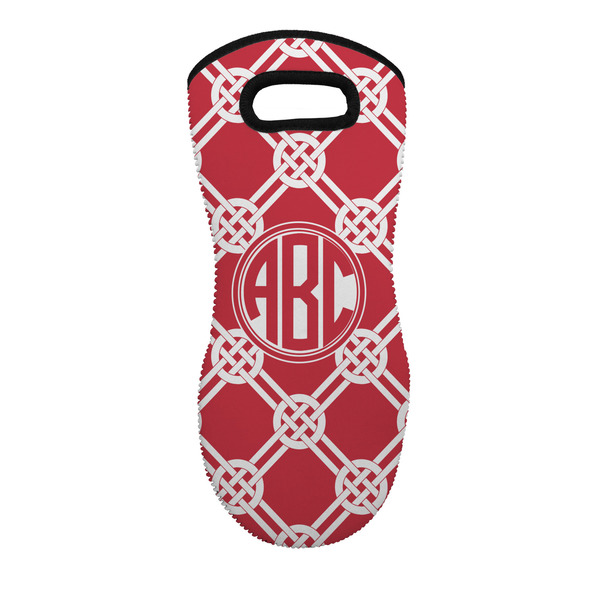 Custom Celtic Knot Neoprene Oven Mitt - Single w/ Monogram
