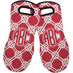 Celtic Knot Neoprene Oven Mitts - Set of 2 w/ Monogram