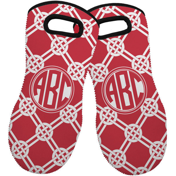 Custom Celtic Knot Neoprene Oven Mitts - Set of 2 w/ Monogram