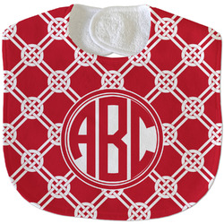 Celtic Knot Velour Baby Bib w/ Monogram