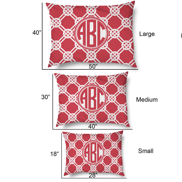 Celtic Knot Outdoor Dog Beds - SIZE CHART