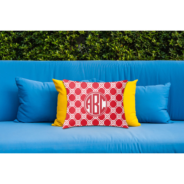 Celtic Knot Outdoor Throw Pillow  - LIFESTYLE (Rectangular - 20x14)