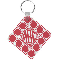 Celtic Knot Diamond Plastic Keychain w/ Monogram