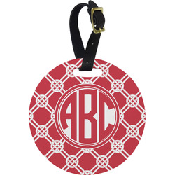 Celtic Knot Plastic Luggage Tag - Round (Personalized)