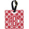 Celtic Knot Plastic Luggage Tag - Square w/ Monogram