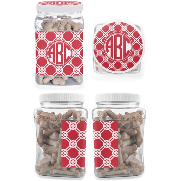Celtic Knot Pet Treat Jar - Multiple Angles