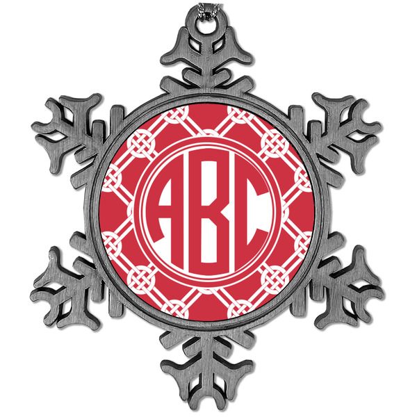 Custom Celtic Knot Vintage Snowflake Ornament (Personalized)