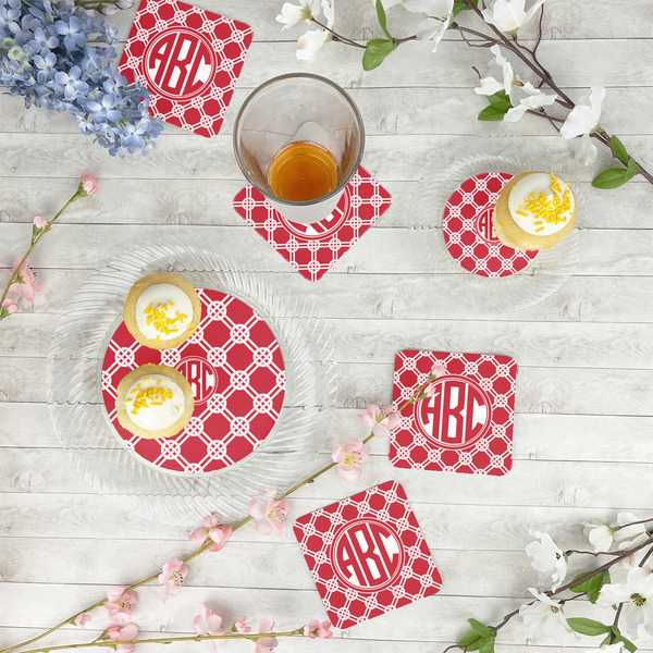 Celtic Knot Plastic Party Appetizer & Dessert Plates - In Context