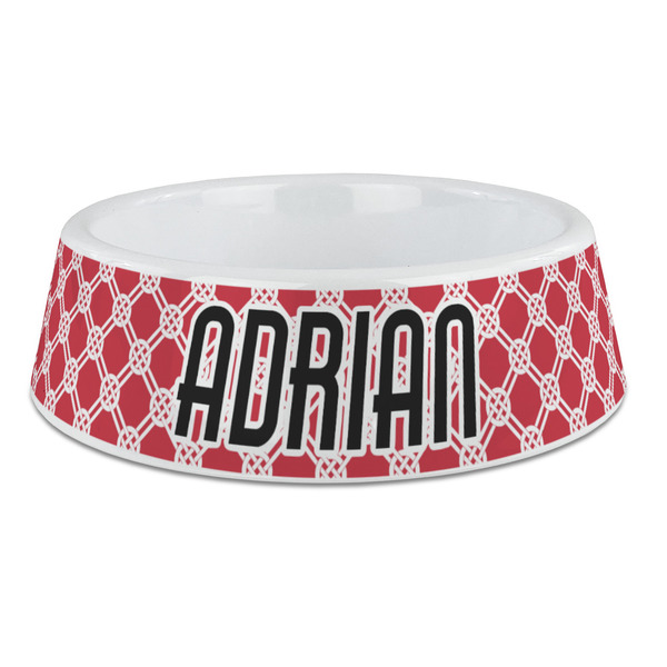 Custom Celtic Knot Plastic Dog Bowl - Large (Personalized)