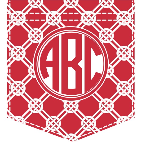 Custom Celtic Knot Iron On Faux Pocket (Personalized)