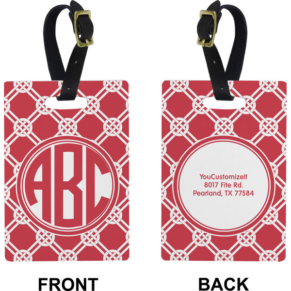 Celtic Knot Rectangle Luggage Tag (Front + Back)