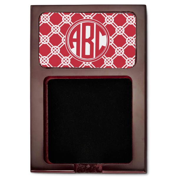 Celtic Knot Red Mahogany Sticky Note Holder - Flat