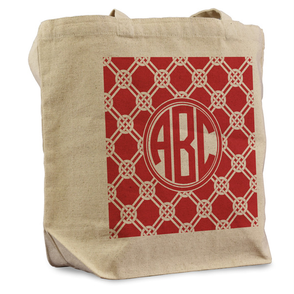 Custom Celtic Knot Reusable Cotton Grocery Bag (Personalized)