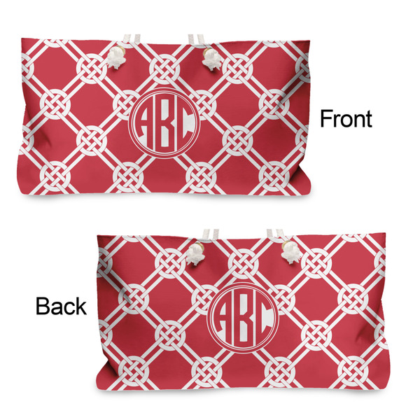 Celtic Knot Large Rope Tote - From & Back View