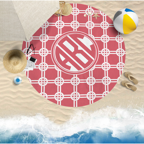 Celtic Knot Round Beach Towel Lifestyle