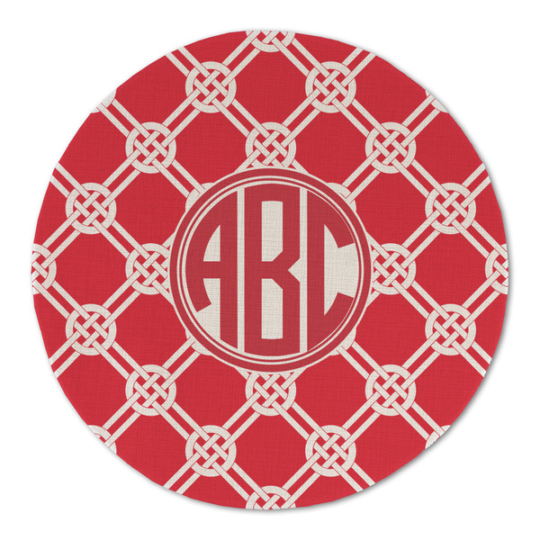 Custom Celtic Knot Round Linen Placemat (Personalized)