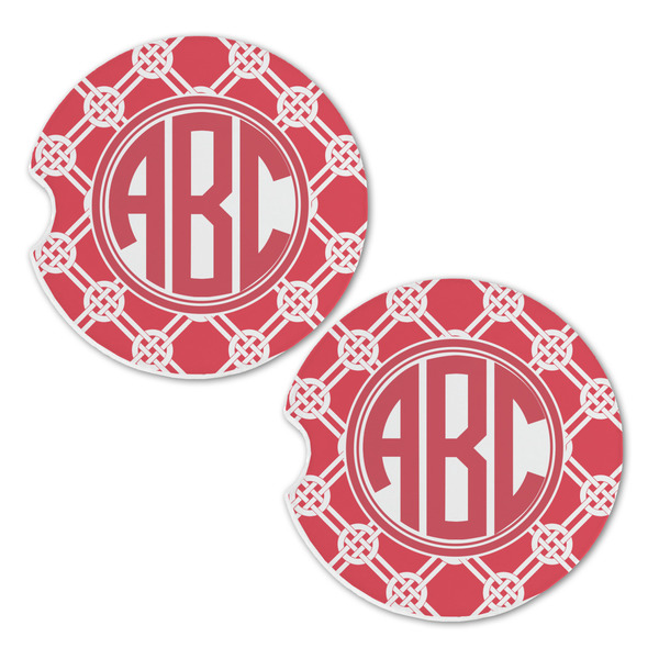 Celtic Knot Sandstone Car Coasters - Set of 2