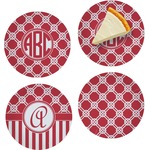 Celtic Knot Set of 4 Glass Appetizer / Dessert Plate 8" (Personalized)