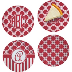 Celtic Knot Set of 4 Glass Appetizer / Dessert Plate 8" (Personalized)