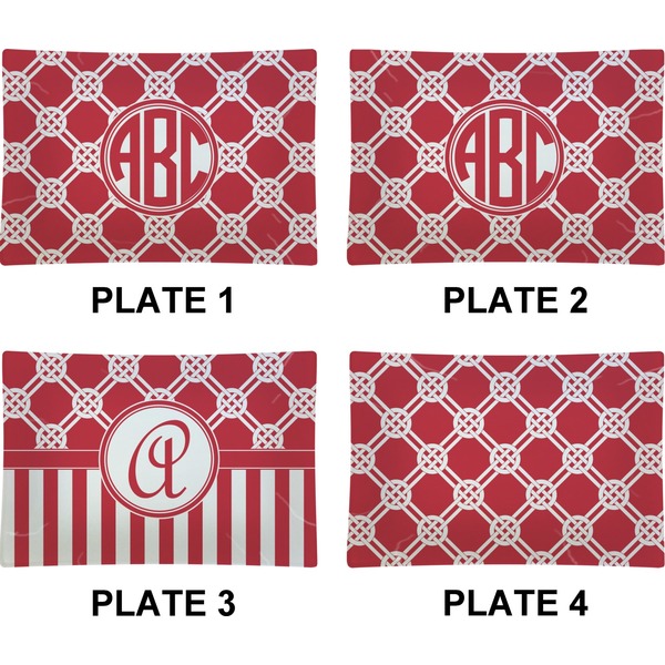 Celtic Knot Set of Rectangular Appetizer / Dessert Plates (Approval)