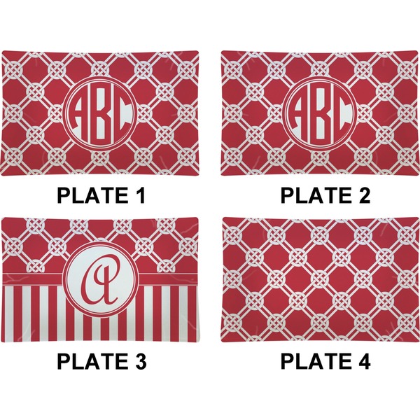 Celtic Knot Set of Rectangular Dinner Plates (Approval)