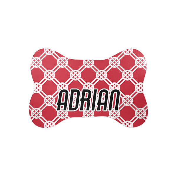 Custom Celtic Knot Bone Shaped Dog Food Mat (Small) (Personalized)