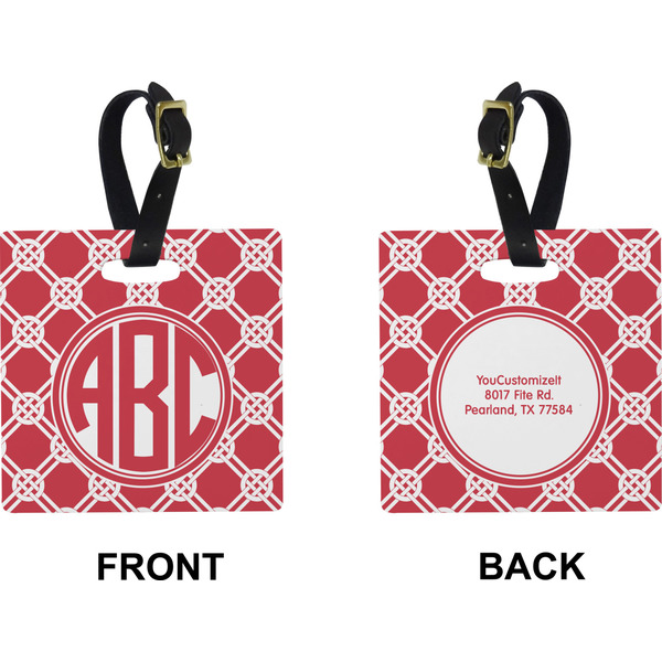 Celtic Knot Square Luggage Tag (Front + Back)