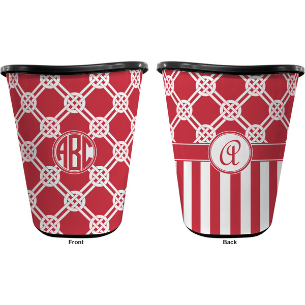 Celtic Knot Trash Can Black - Front and Back - Apvl