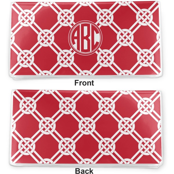 Celtic Knot Vinyl Check Book Cover - Front and Back