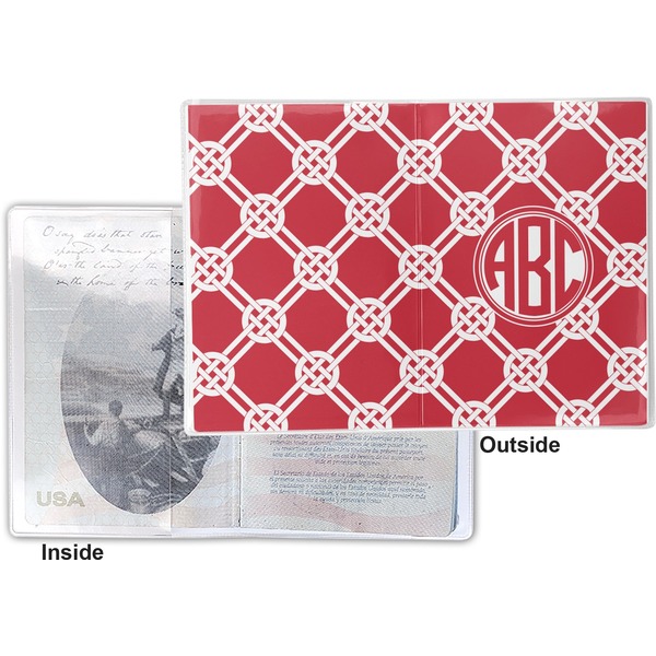 Celtic Knot Vinyl Passport Holder - Flat Front and Back