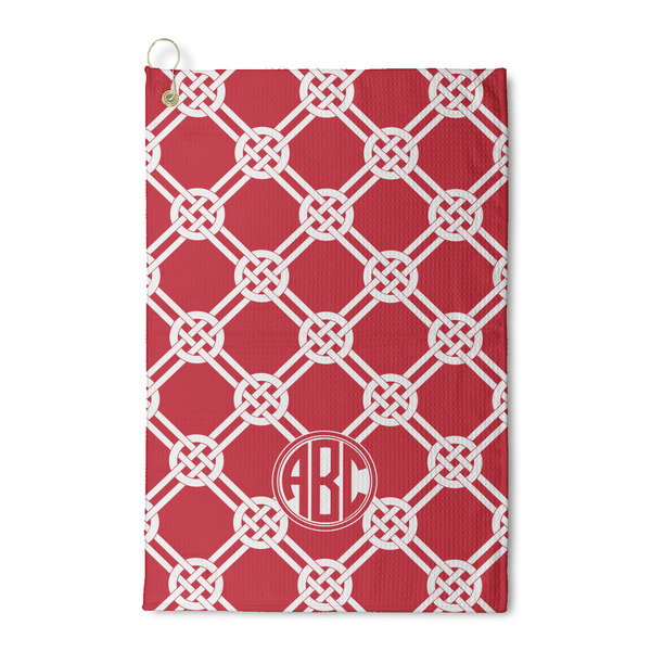 Custom Celtic Knot Waffle Weave Golf Towel (Personalized)