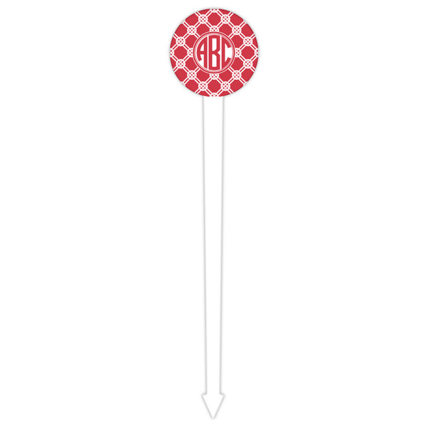 Celtic Knot White Plastic 6" Food Pick - Round - Single Pick