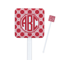 Celtic Knot Square Plastic Stir Sticks - Double Sided (Personalized)