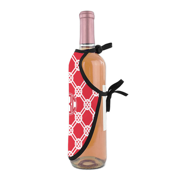 Celtic Knot Wine Bottle Apron - DETAIL WITH CLIP ON NECK