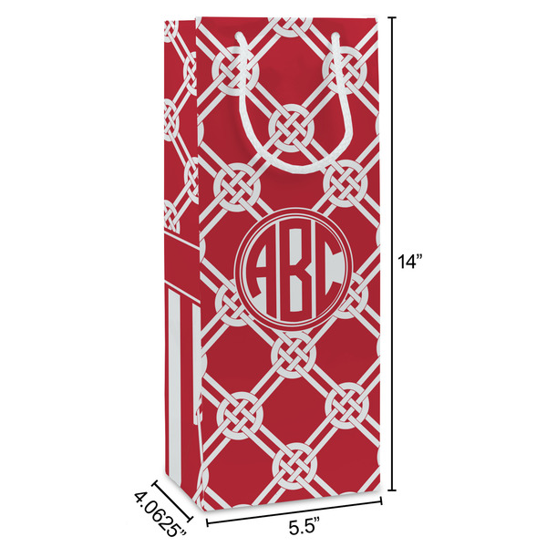 Celtic Knot Wine Gift Bag - Dimensions