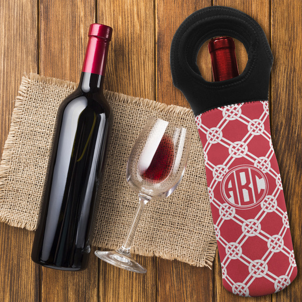 Celtic Knot Wine Tote Bag - FLATLAY