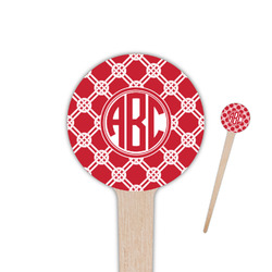 Celtic Knot 4" Round Wooden Food Picks - Single Sided (Personalized)