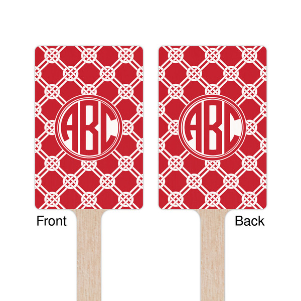 Celtic Knot Wooden 6.25" Stir Stick - Rectangular - Double Sided - Front & Back
