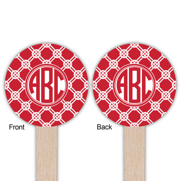 Celtic Knot Wooden 6" Food Pick - Round - Double Sided - Front & Back