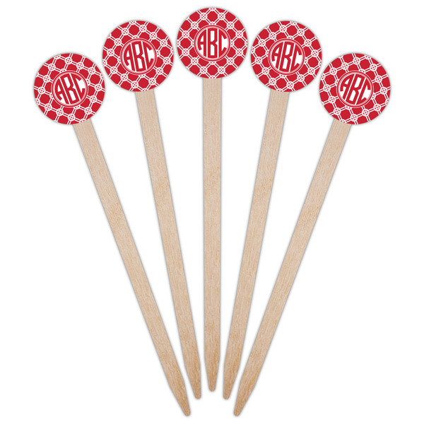 Celtic Knot Wooden 6" Food Pick - Round - Fan View