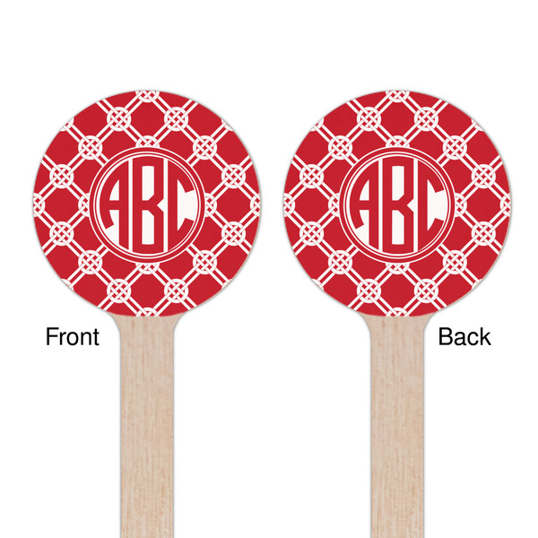 Celtic Knot Wooden 7.5" Stir Stick - Round - Double Sided - Front & Back