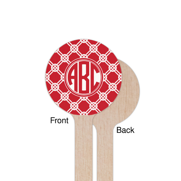 Celtic Knot Wooden 7.5" Stir Stick - Round - Single Sided - Front & Back