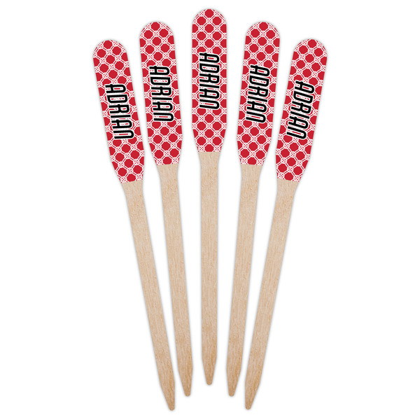 Celtic Knot Wooden Food Pick - Paddle - Fan View