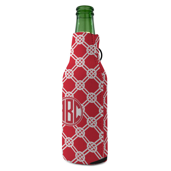Celtic Knot Zipper Bottle Cooler - ANGLE (bottle)