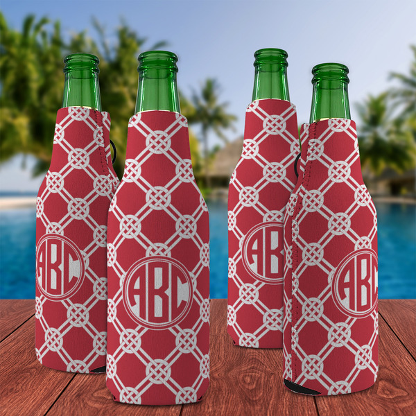Celtic Knot Zipper Bottle Cooler - Set of 4 - LIFESTYLE