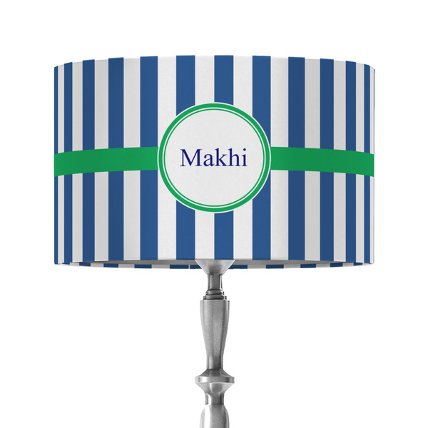 Stripes 12" Drum Lampshade - ON STAND (Fabric)