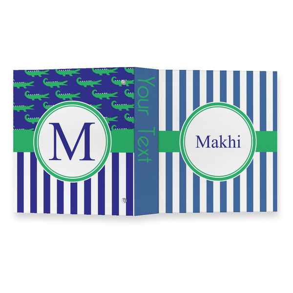 Stripes 3 Ring Binders - Full Wrap - 1" - OPEN OUTSIDE